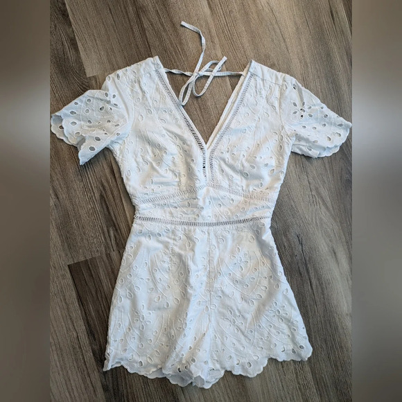 Abercrombie & Fitch Pants - Abercrombie & Fitch Women's Eyelet Cotton Romper